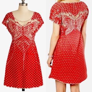 Modcloth Sugarhill Retro Butterfly Polka Dot Dress